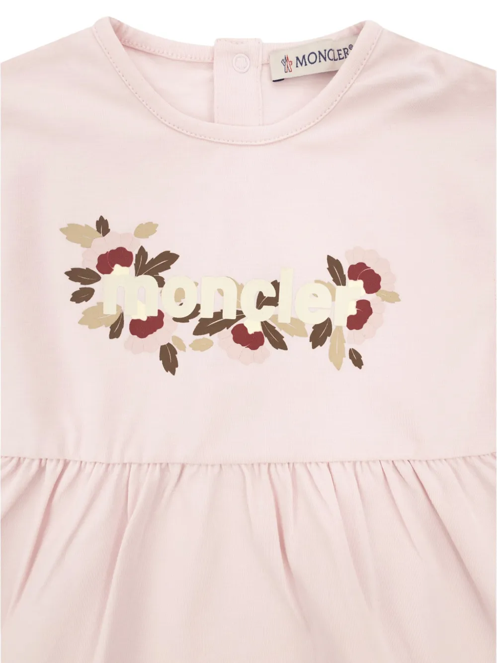 Moncler Enfant Jurk met bloemenprint Roze