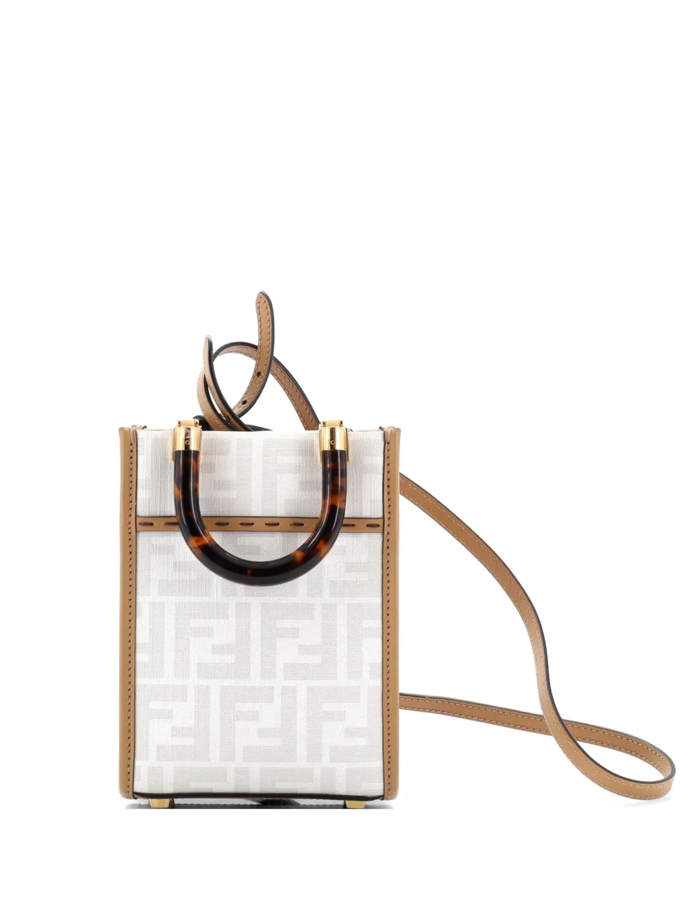 Fendi Pre-Owned Sunshine Shopper Printed Zucca Coated Canvas Mini tote bag - Multicolour