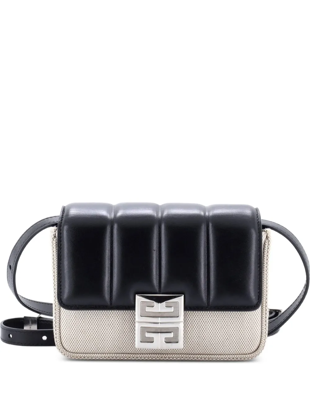 Givenchy Pre-Owned 4G Padded Leather and Canvas Small shoulder bag - Nero