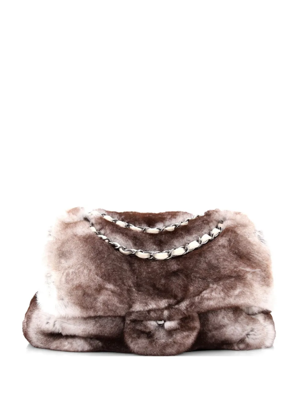 CHANEL Pre-Owned Flap Bag Fur Medium shoulder bag - Toni neutri