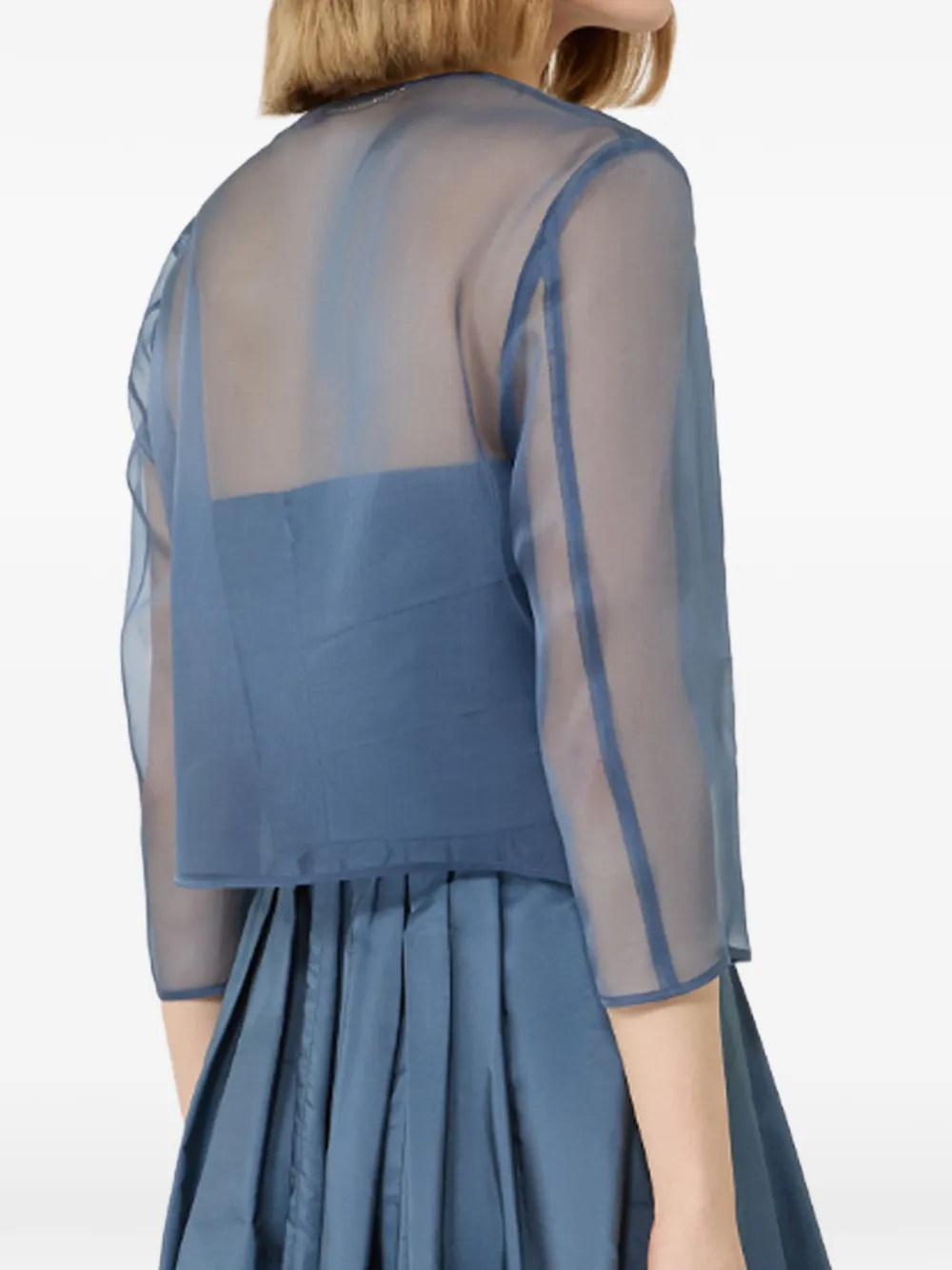  Max Mara Abitata Organza Jacket - Blue 