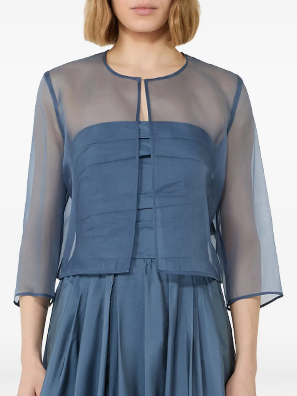  Max Mara Abitata Organza Jacket - Blue 