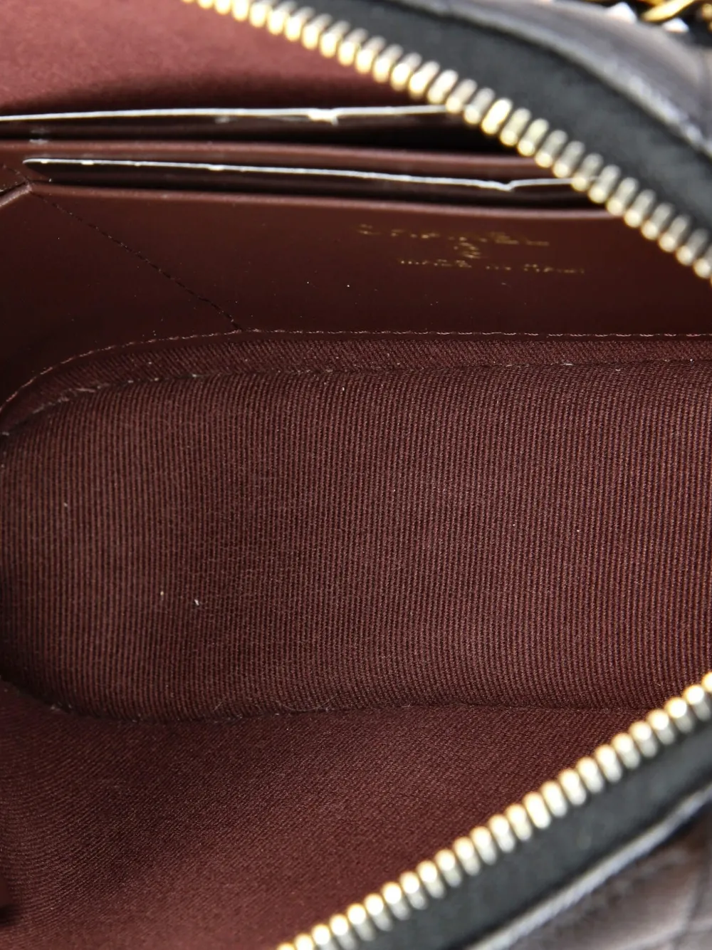 Cc Dome Zip Clutch With Chain Quilted Caviar Small Shoulder Bag