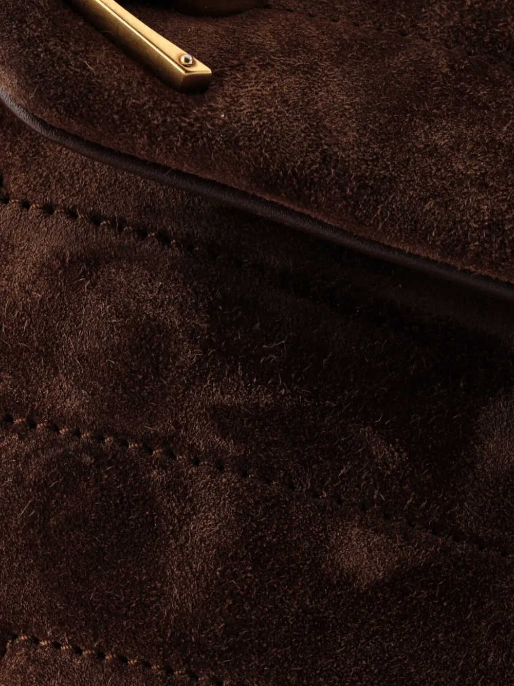 Loulou Matelasse Chevron Suede Small Shoulder Bag