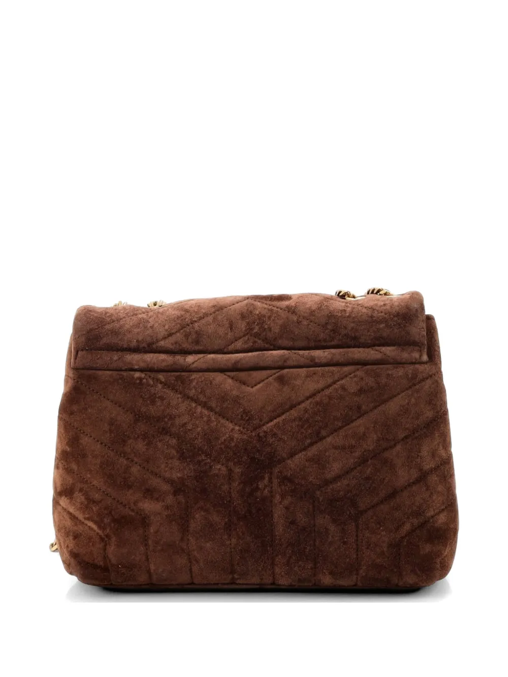 Loulou Matelasse Chevron Suede Small Shoulder Bag