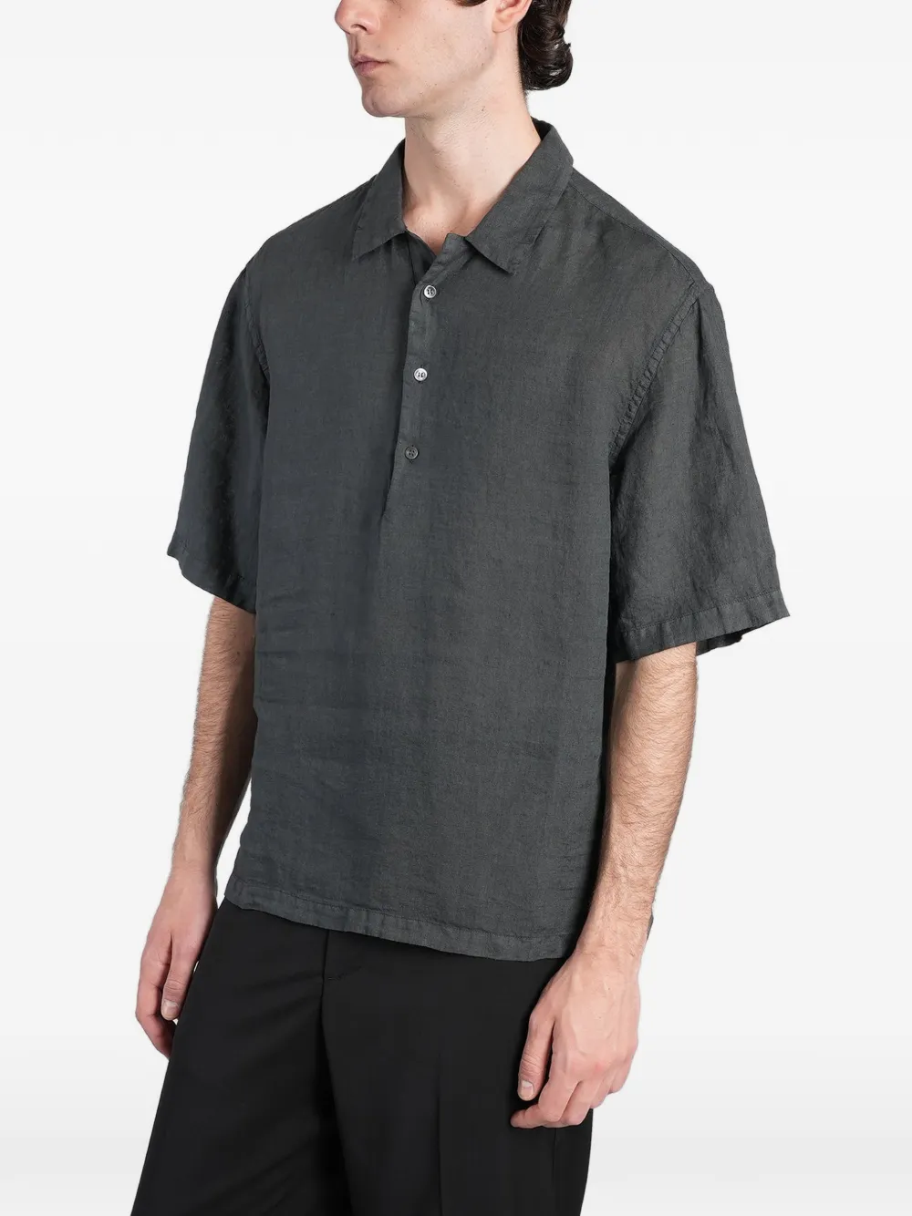 Barena Mola linnen poloshirt Grijs