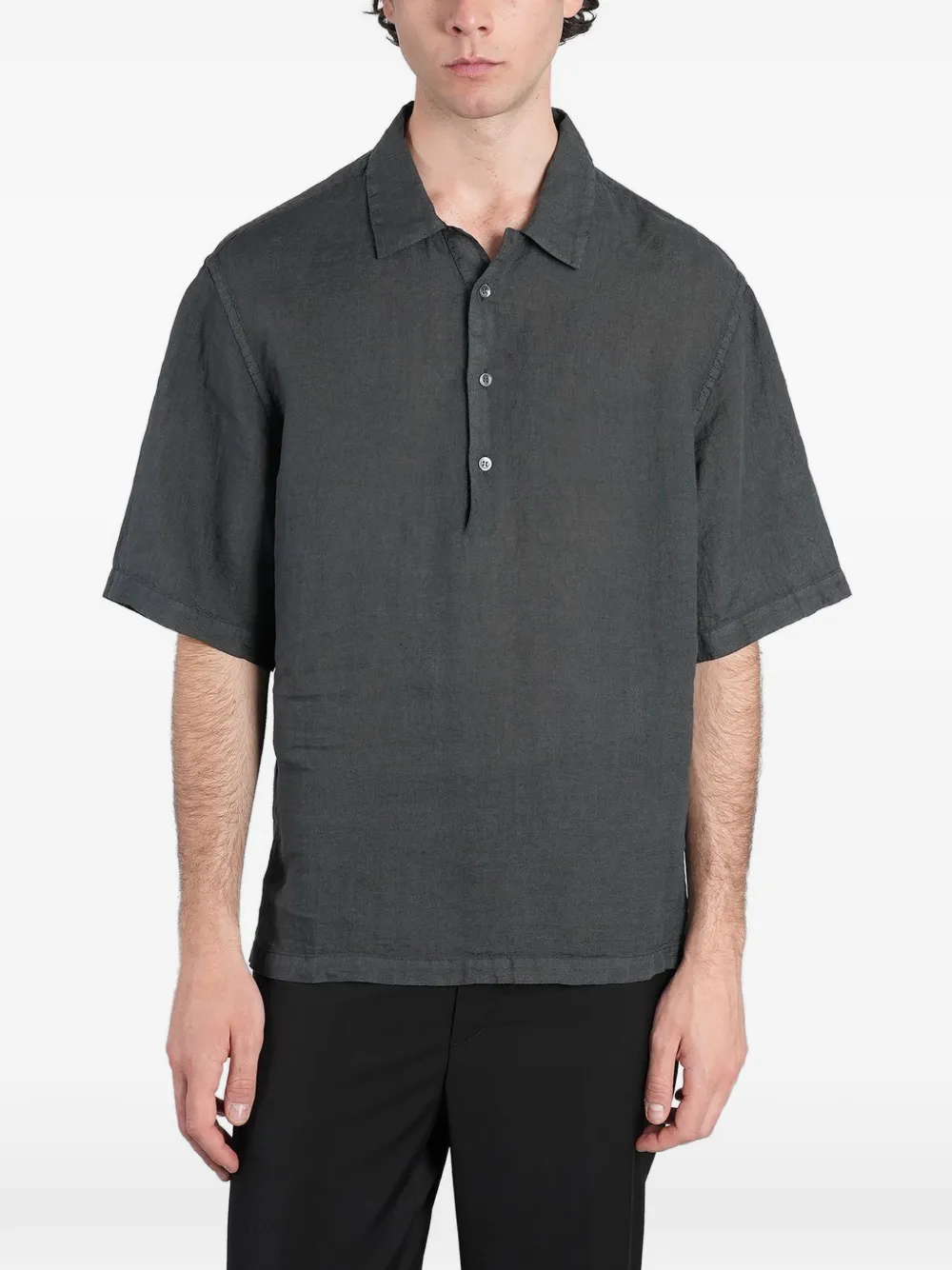 Barena Mola linen polo shirt - Grigio