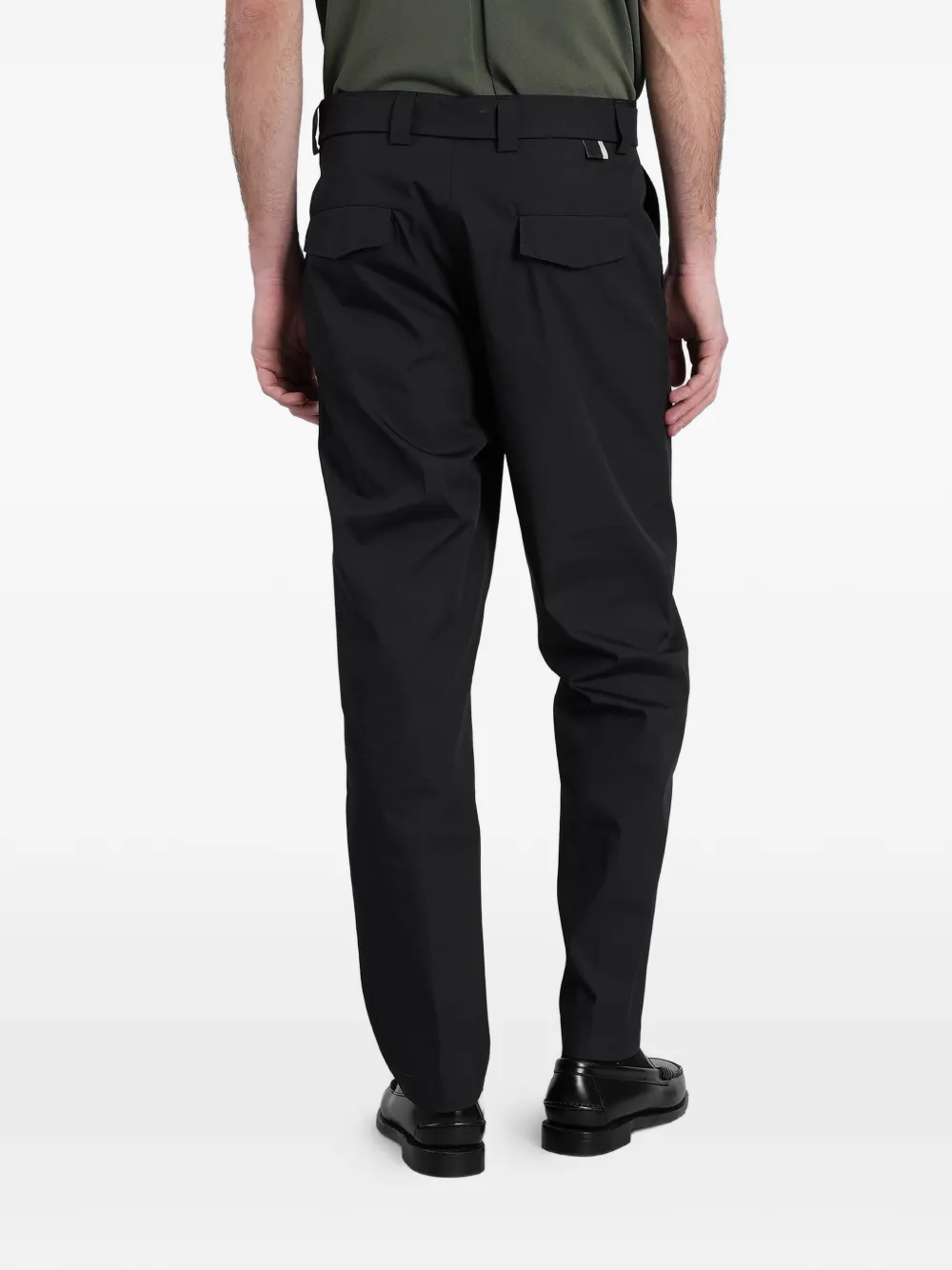 Low Brand Broek met ceintuur Zwart