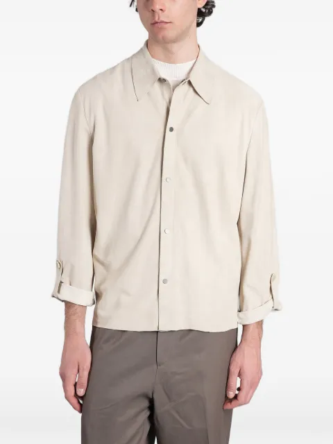 Salvatore Santoro suede-finish shirt jacket
