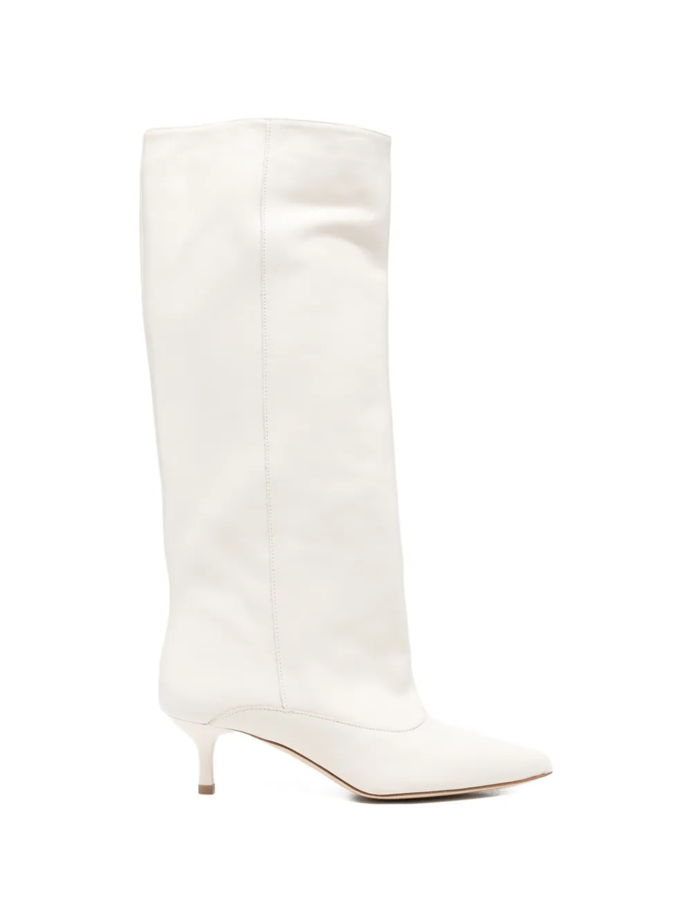 Gisel Moire Lory pointed-toe boots - Bianco
