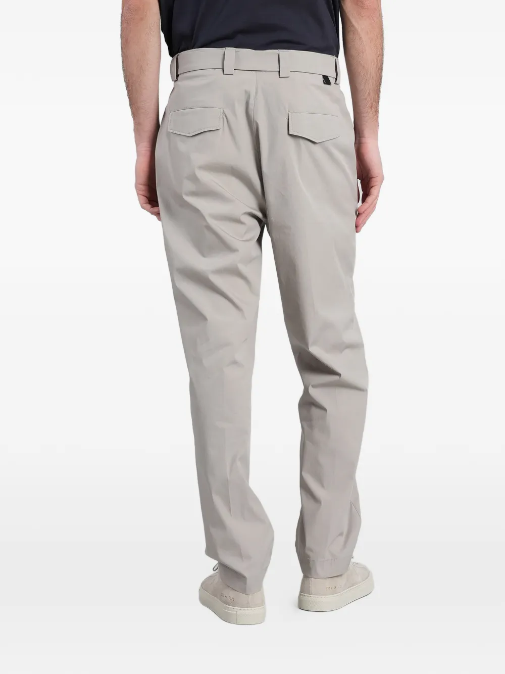 Low Brand Virgil broek met ceintuur Grijs