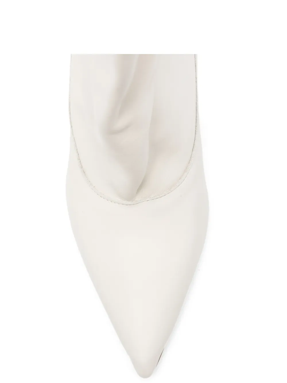 Gisel Moire Enkellaarzen met puntige neus Wit