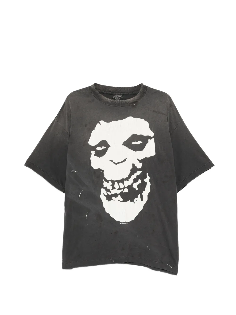 Le Mont Saint Michel graphic-print distressed T-shirt - Grigio