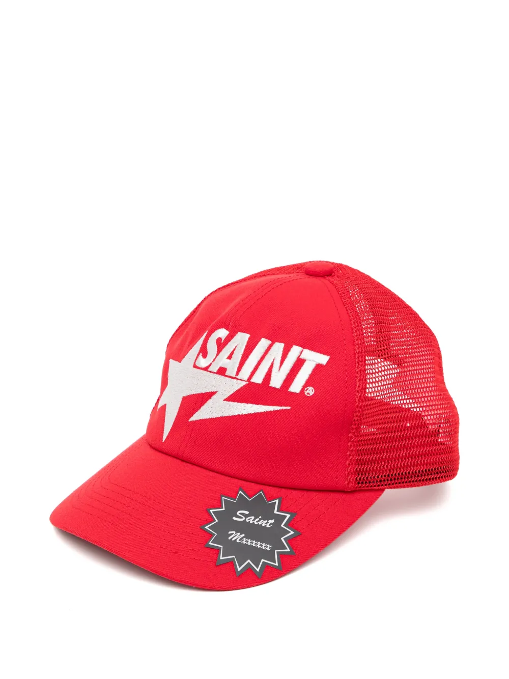 Le Mont Saint Michel logo-print mesh-panel cap - Rosso