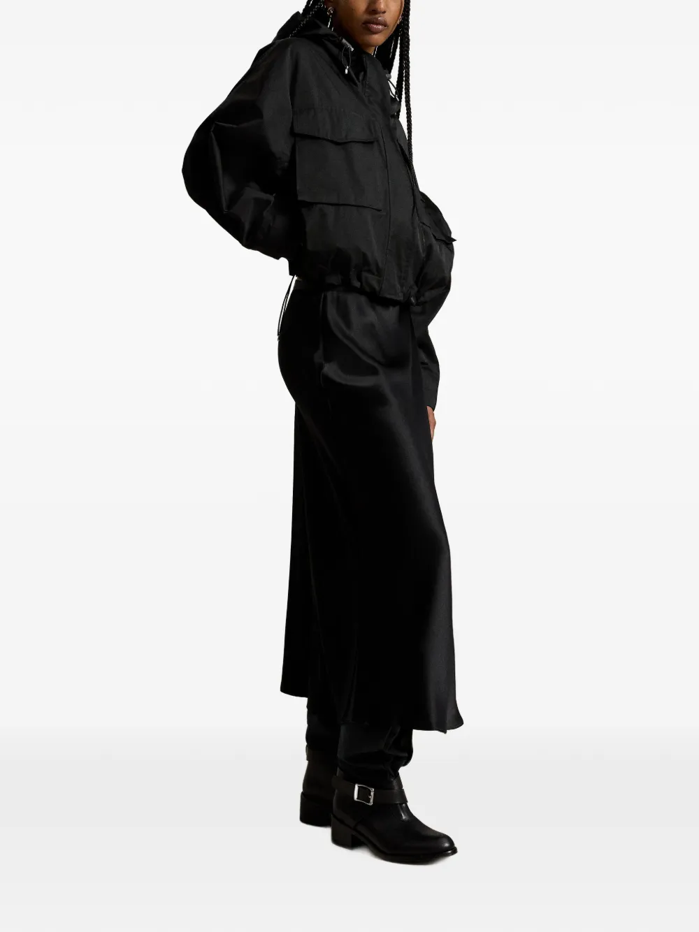 Polo Ralph Lauren Cropped jack met capuchon Zwart