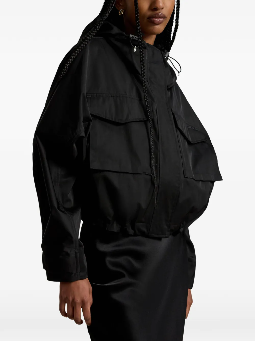 Polo Ralph Lauren Cropped jack met capuchon Zwart