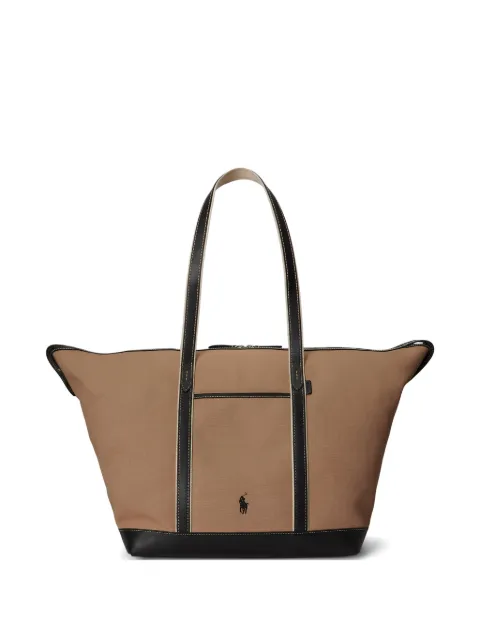 Polo Ralph Lauren Pony contrast-trim tote bag