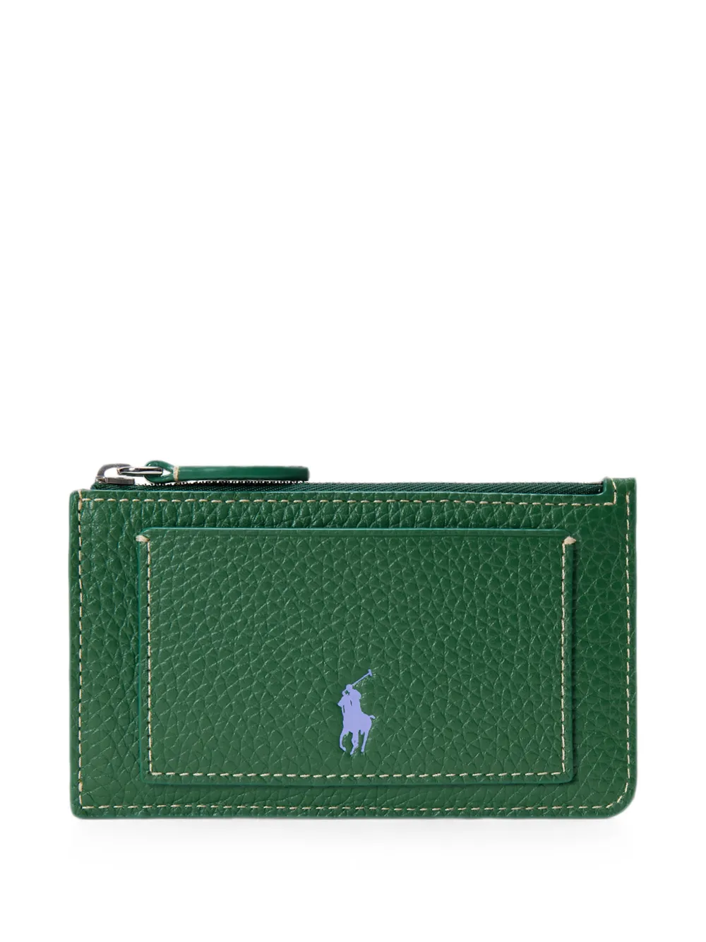 Polo Ralph Lauren Polo Play pebbled calf leather card case - Verde