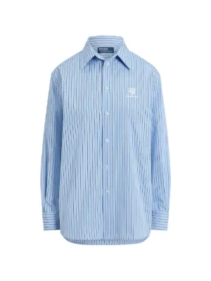 Merci Striped long-sleeve Shirt | Blue | FARFETCH