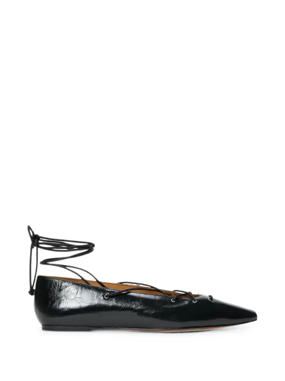 Polo Ralph Lauren Ballerine a punta con lacci - Nero