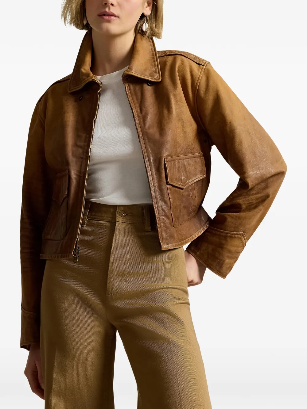 Polo Ralph Lauren Leren jack Bruin