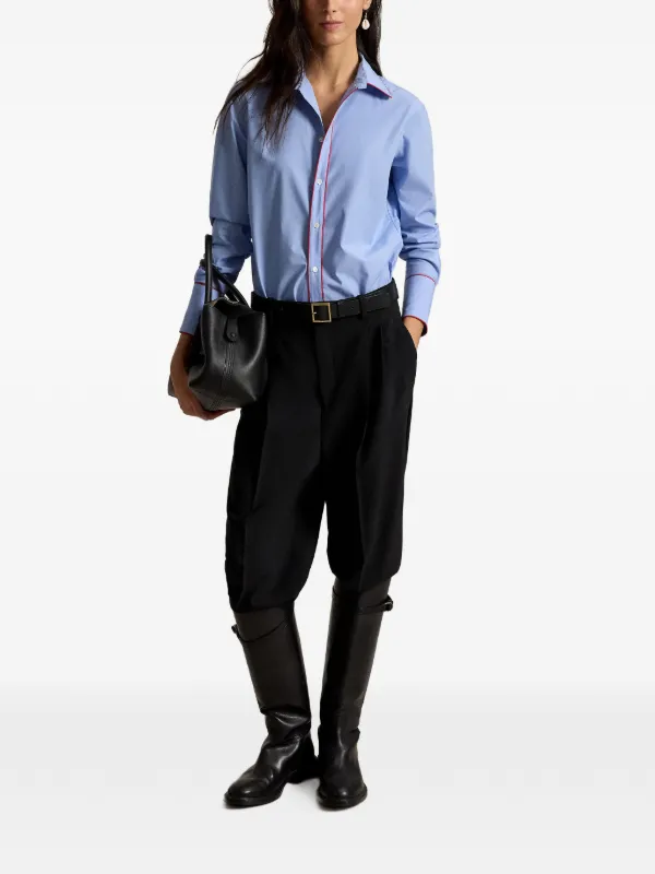 ralph lauren stretch dress shirt Polo Ralph Lauren Men's Slim Fit Striped Stretch Core Replen Shirt, Blue, XXL