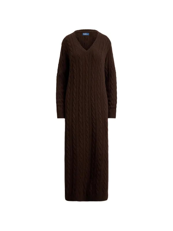 brown cable knit dress Polo Ralph Lauren cable-knit V-neck Sweater Maxi | White and Nude Dress slit bridesmaid dressses Dentistoflosangeles A key styling element Size:3T