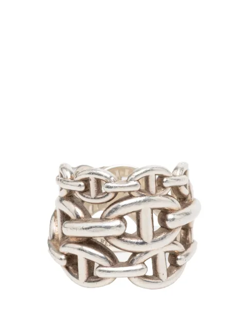Hermès Pre-Owned 2000-2020 Large Sterling Silver Chaine d'Ancre Enchainee ring
