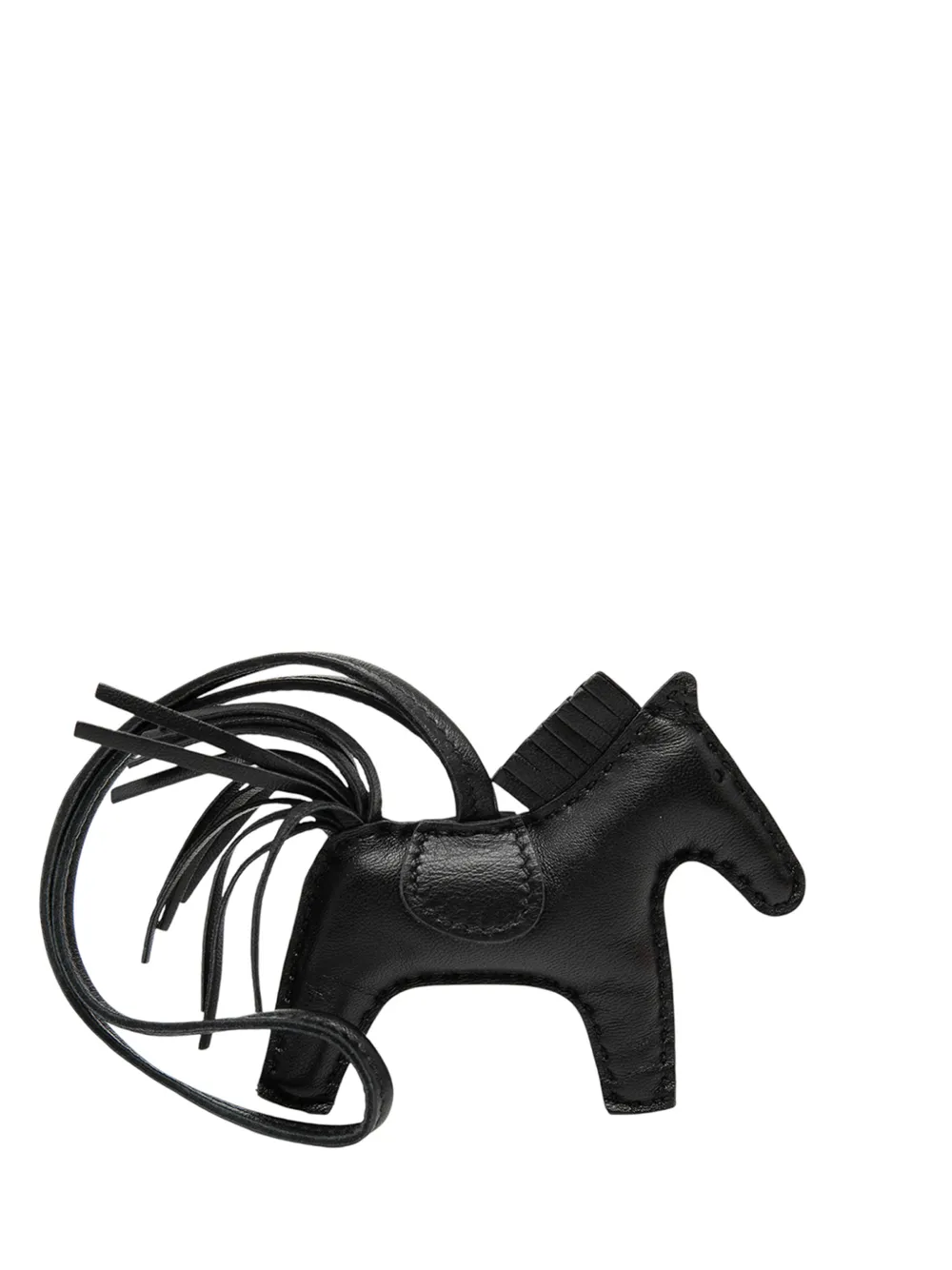 Hermès Pre-Owned 2019 Milo Lambskin Grigri Rodeo Bag Charm PM key chain - Nero