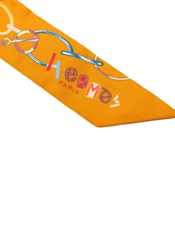 Hermès Pre-Owned 2000-2025 Do Re Boucles Silk Twilly Scarf Scarves