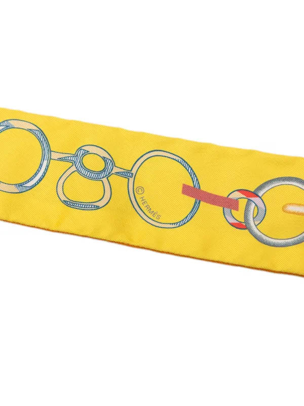 Hermès Pre-Owned 2000-2025 Do Re Boucles Silk Twilly Scarf Scarves