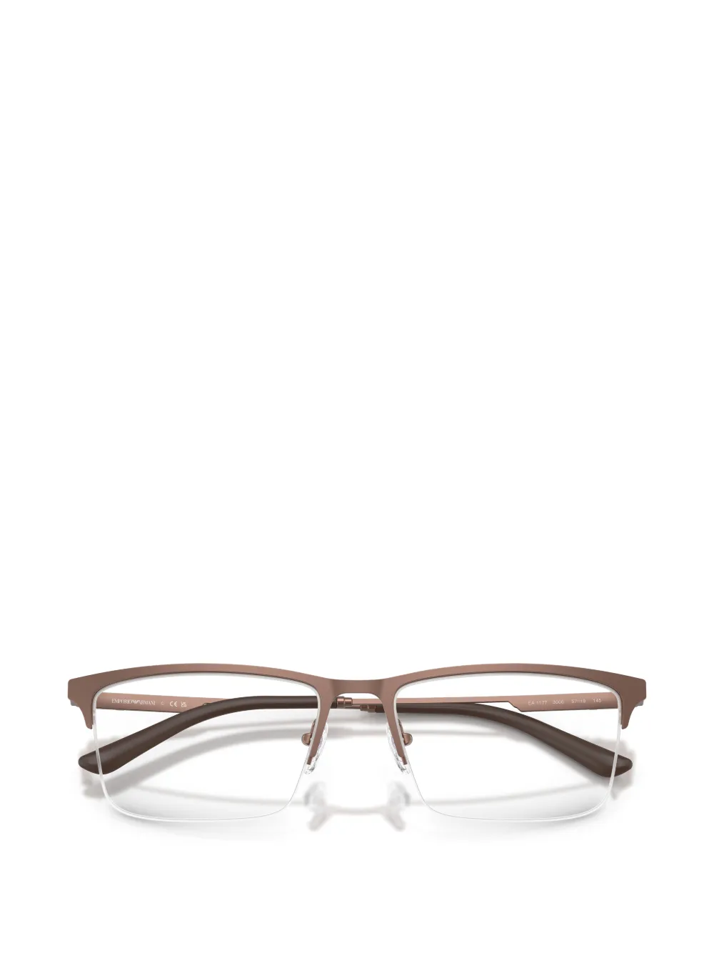 Emporio Armani Bril met rechthoekig montuur Bruin