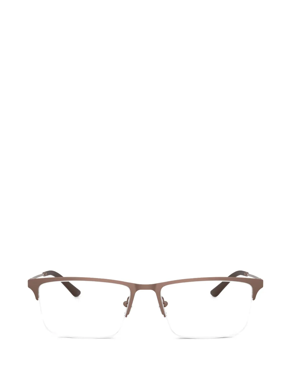Emporio Armani rectangle-frame glasses - Marrone