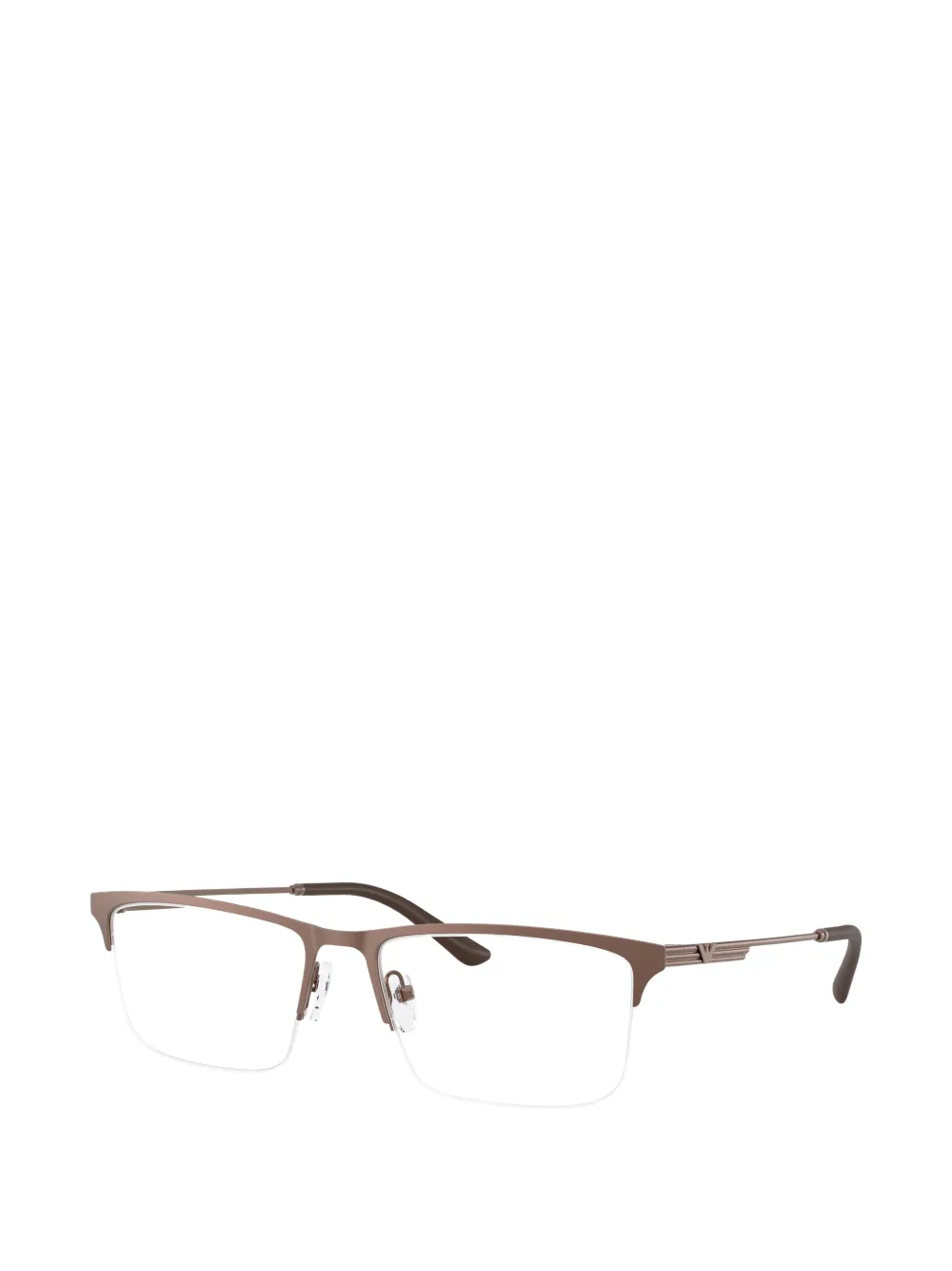 Emporio Armani Bril met rechthoekig montuur Bruin