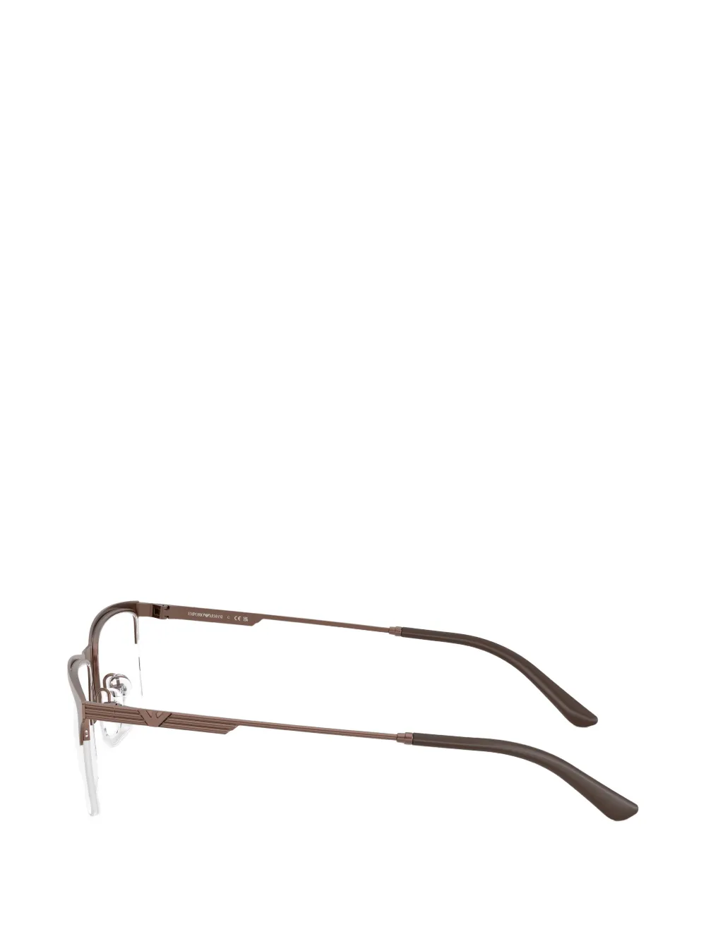 Emporio Armani Bril met rechthoekig montuur Bruin