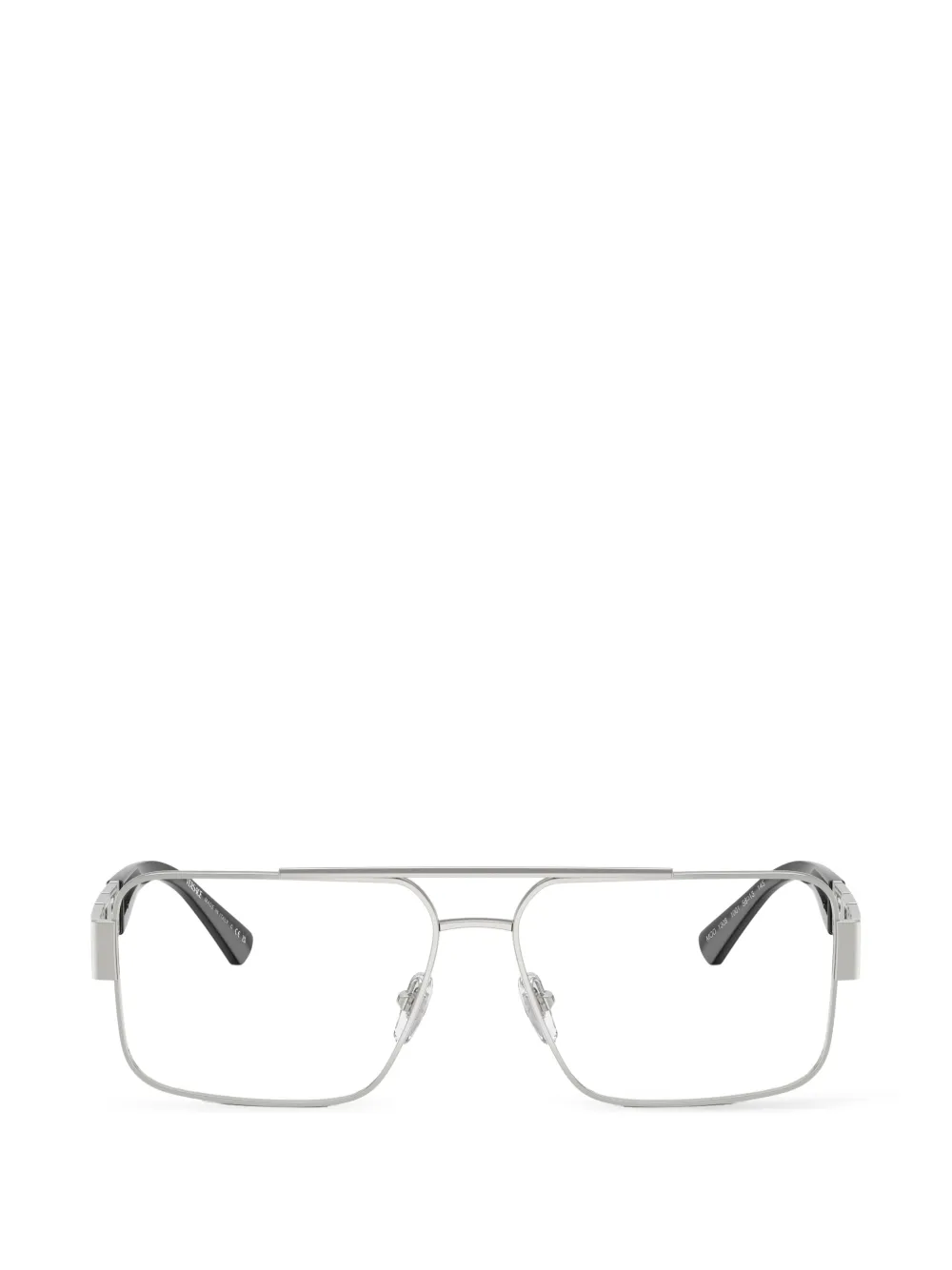 Versace Eyewear rectangle logo glasses - Argento