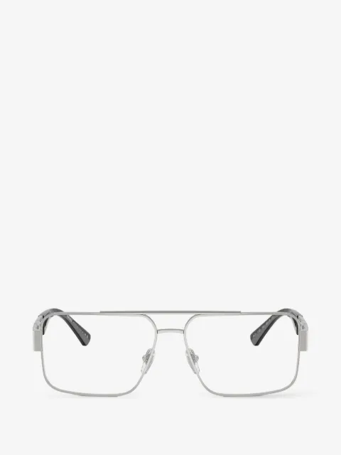 Versace Eyewear rectangle logo glasses