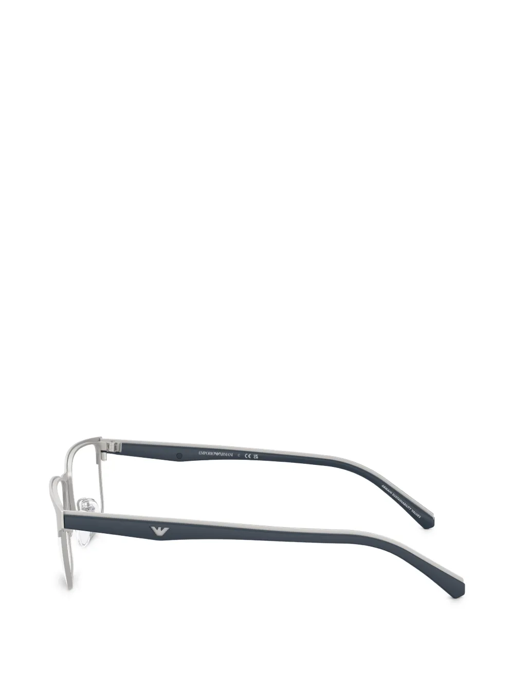 Emporio Armani Bril met rechthoekig montuur Zilver