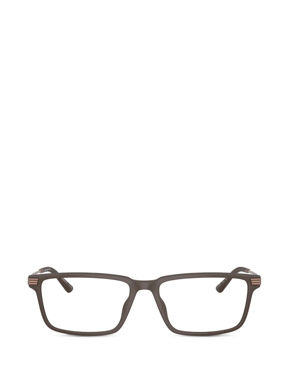 Emporio Armani rectangle glasses - Marrone