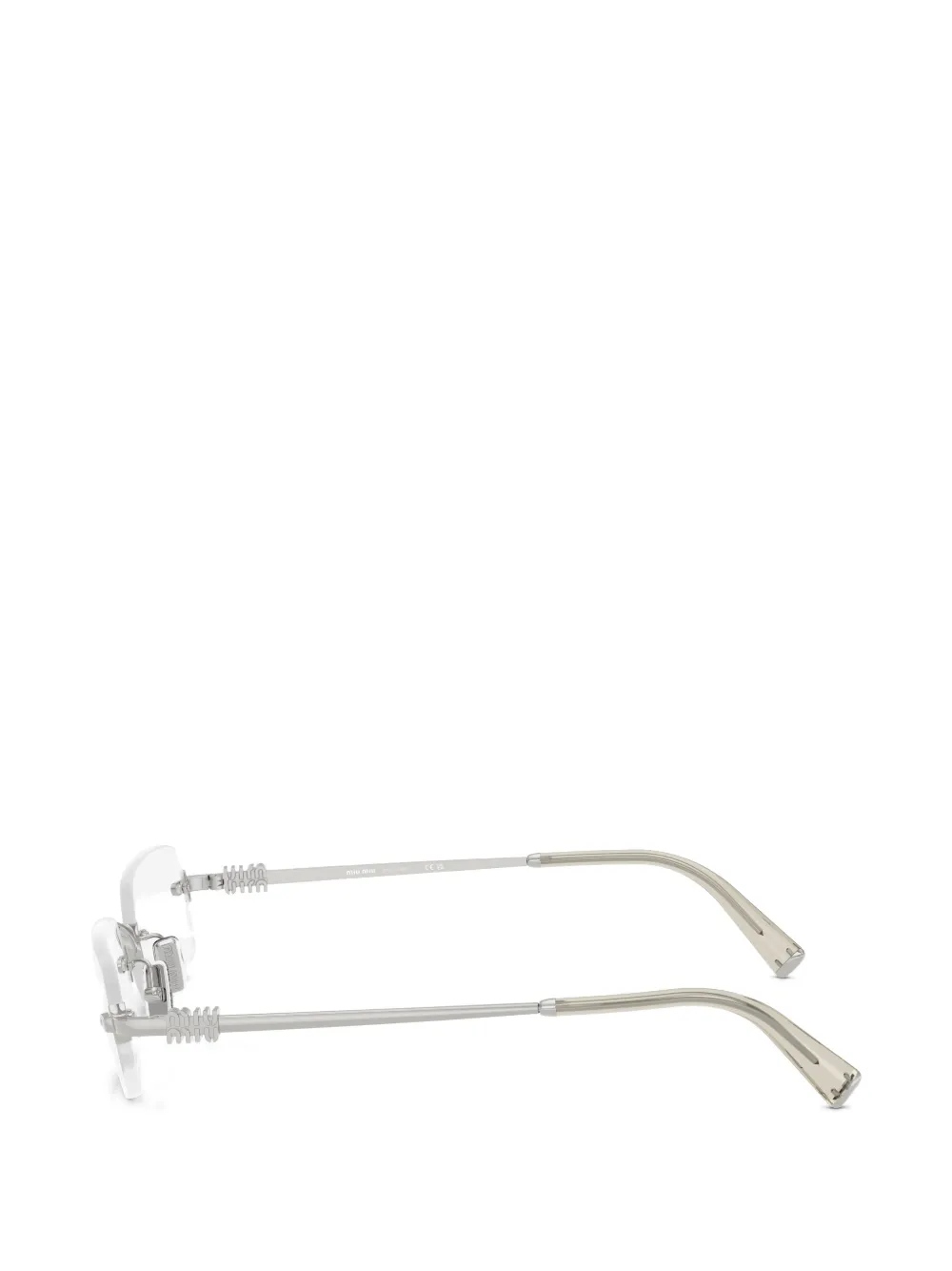 Miu Eyewear Zonnebril met rechthoekig montuur Zilver