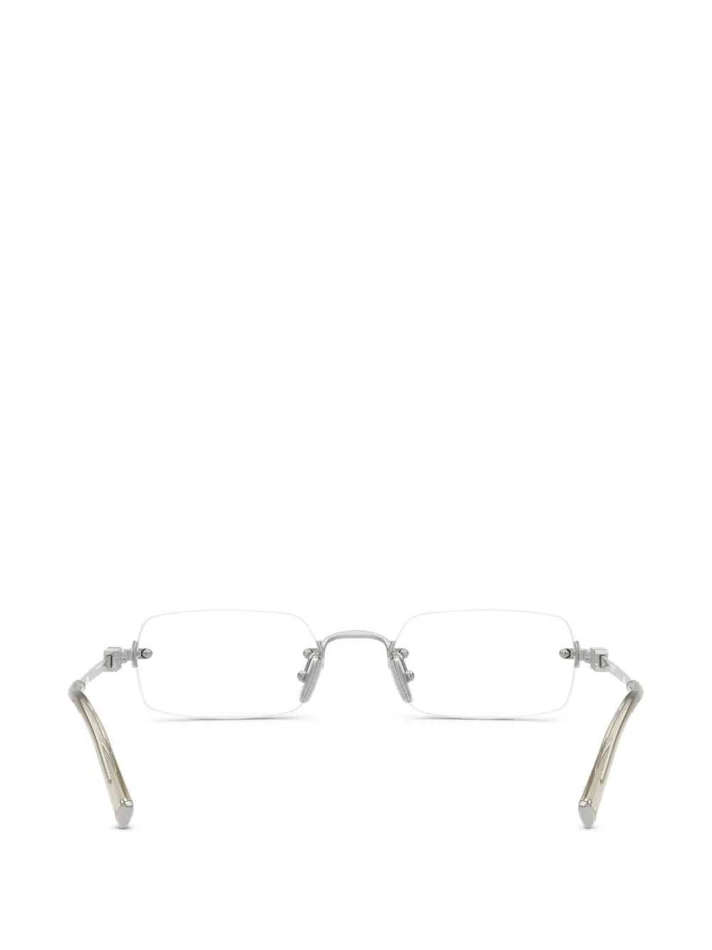 Miu Eyewear Zonnebril met rechthoekig montuur Zilver