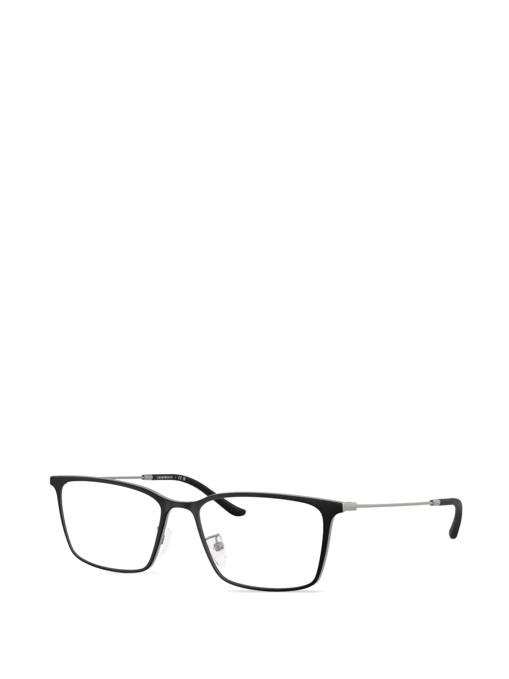 Emporio Armani Bril met rechthoekig montuur Zwart