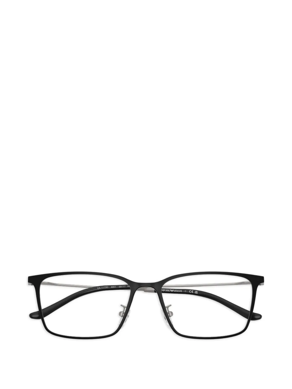 Emporio Armani Bril met rechthoekig montuur Zwart