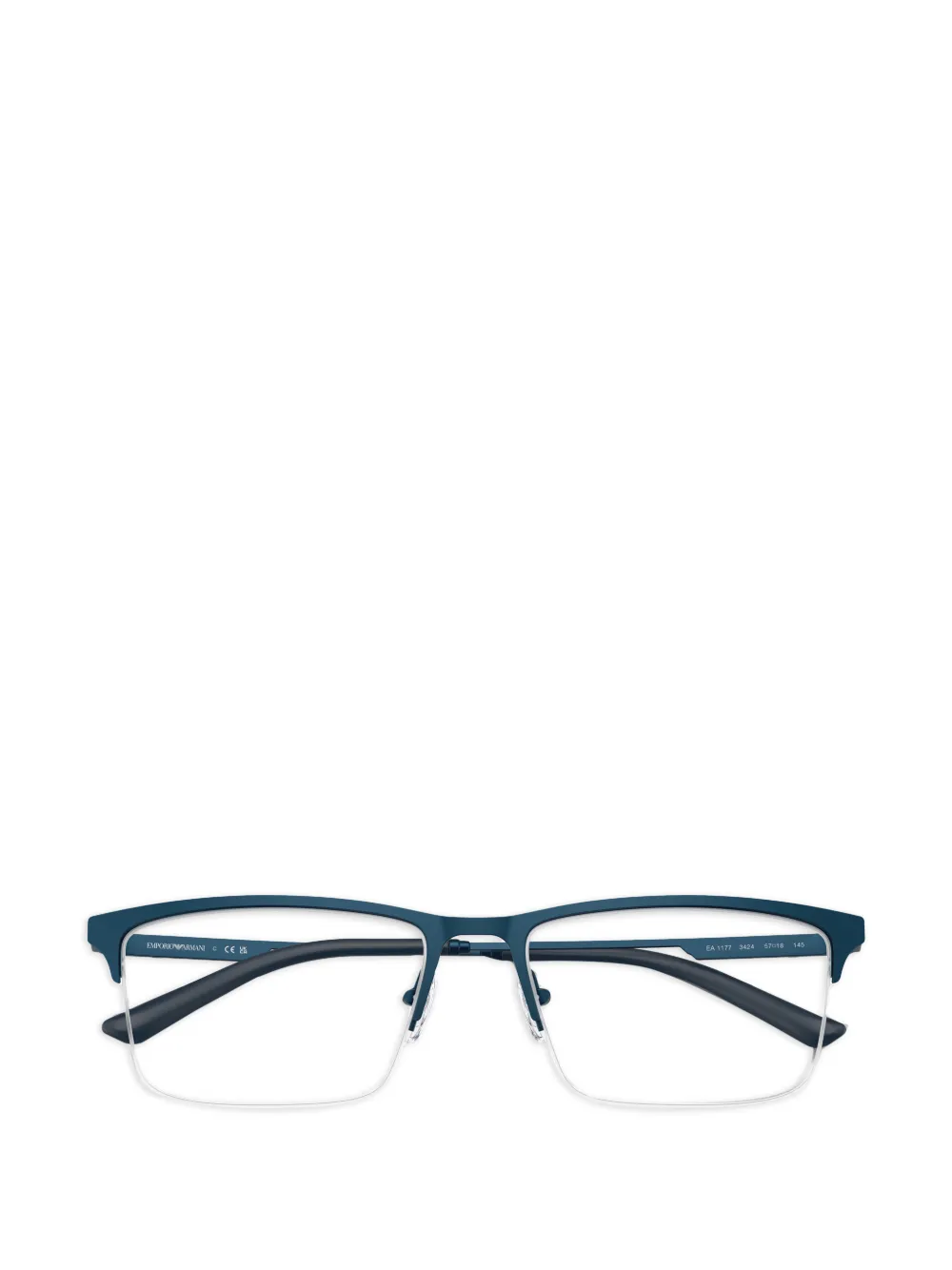 Emporio Armani Bril met rechthoekig montuur Blauw