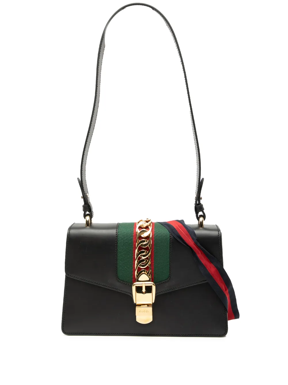 Gucci Pre-Owned 2016-2025 Small Leather Sylvie Web satchel - Nero