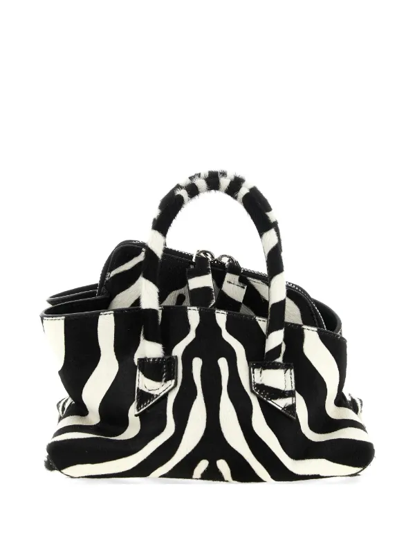 The Attico Mini La Passeggiata Double-handle Tote Bag in Black