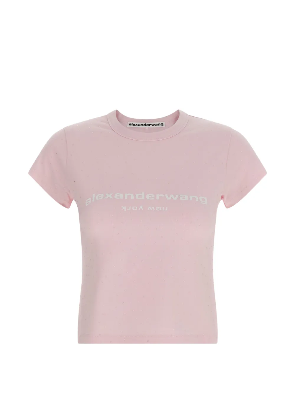 Alexander Wang logo-detail T-shirt - Rosa