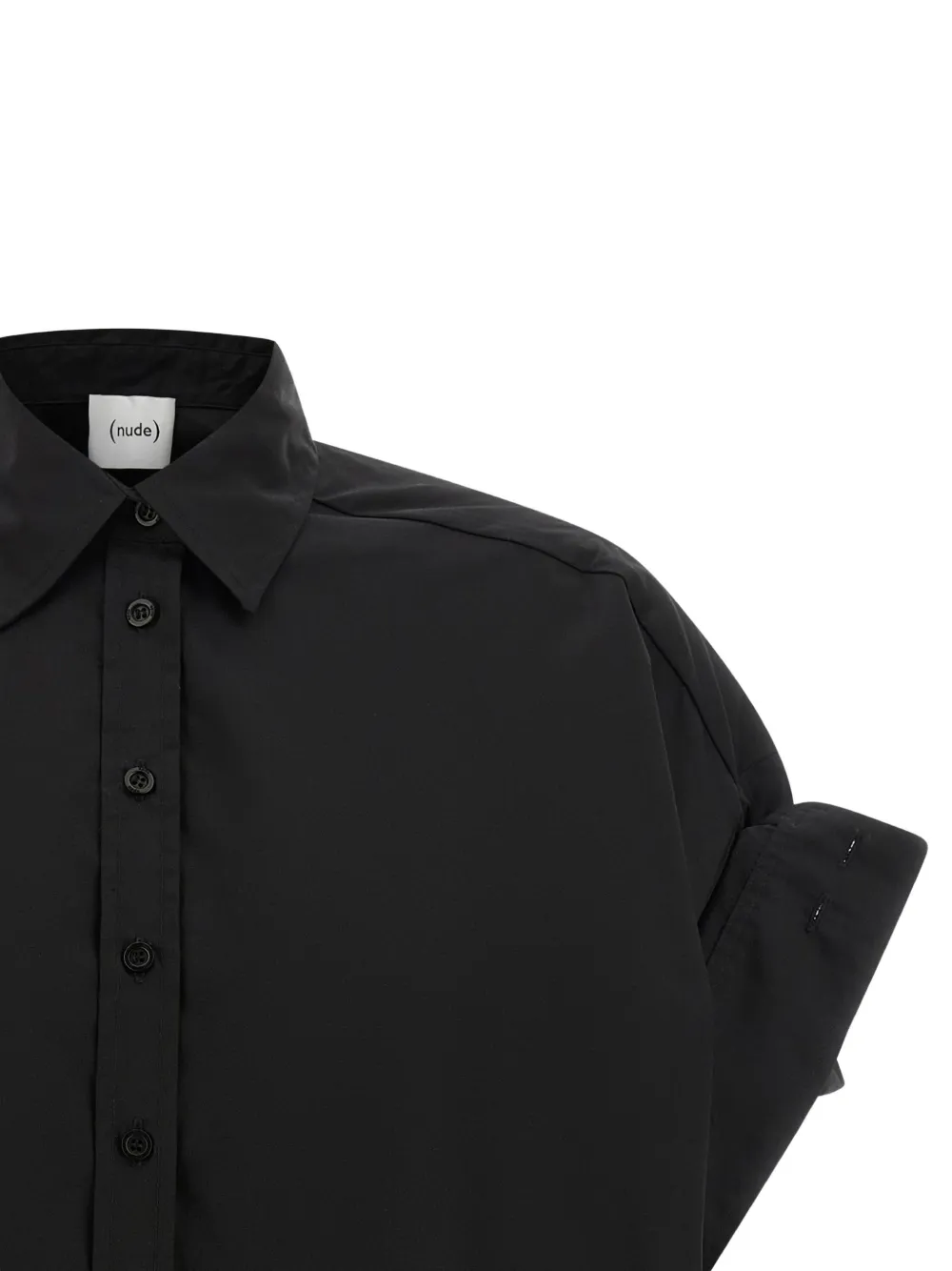  Nude Long-sleeve Shirt - Black 