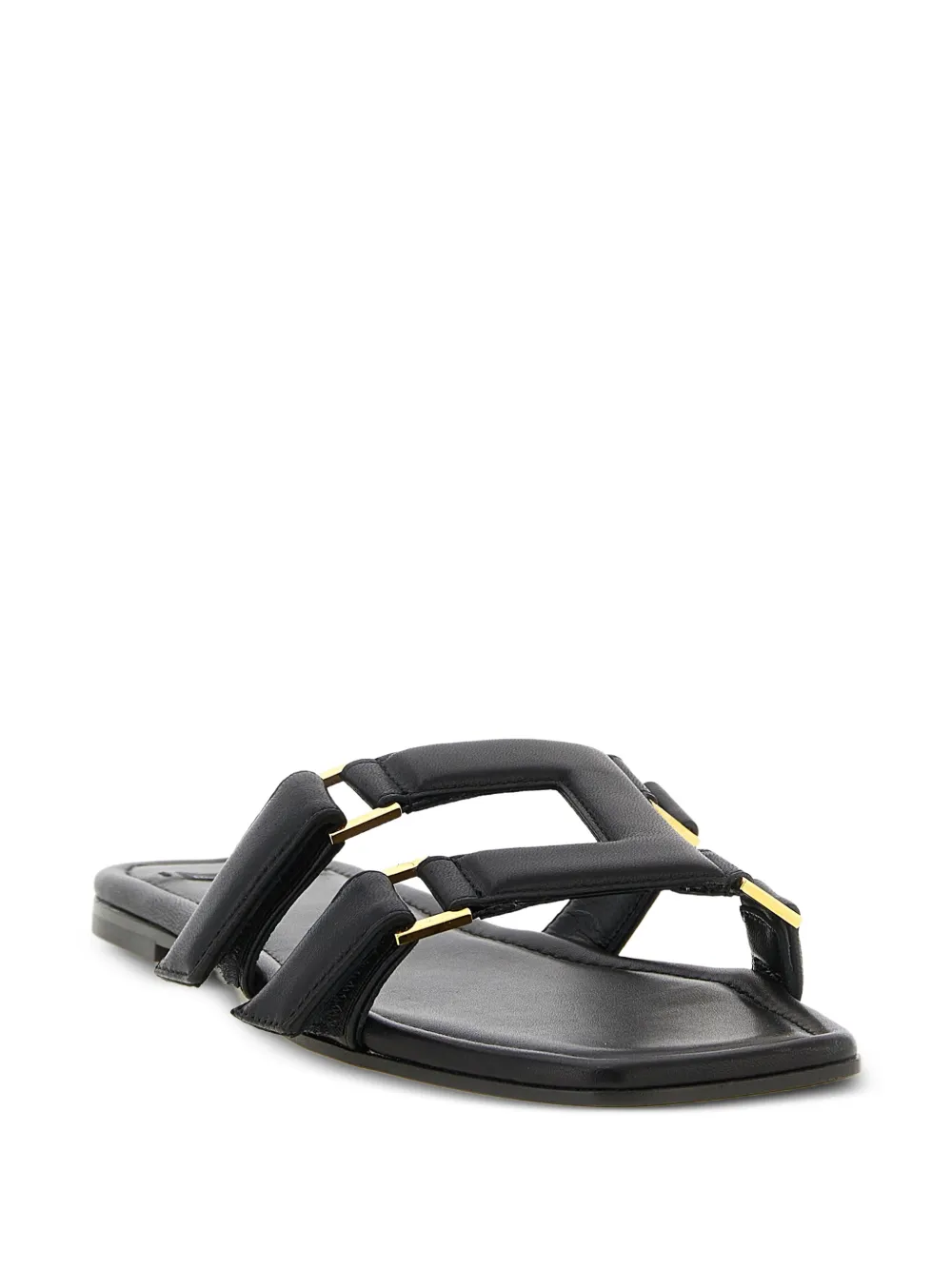 Logo Leather Sandals