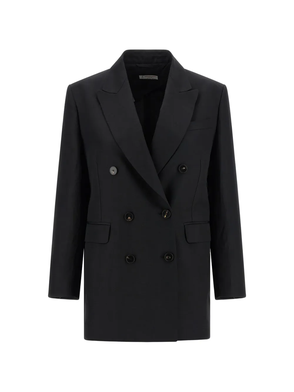 Alberto Biani double-breasted peak-lapels coat - Nero